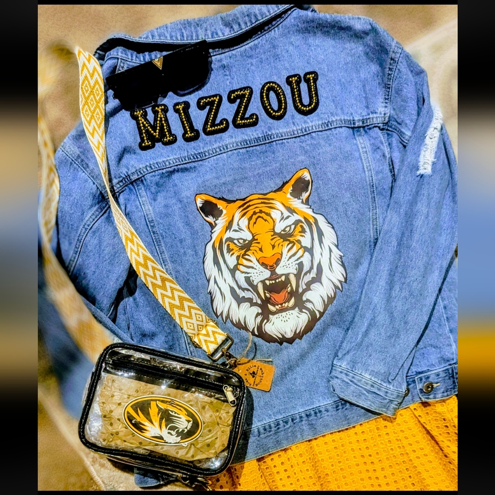 Custom Boutique Mizzou Denim jacket